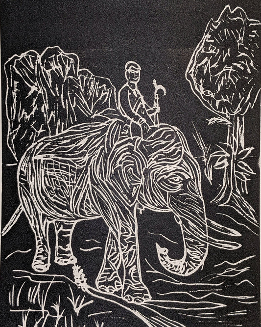 Elephant Blessings, Original Print