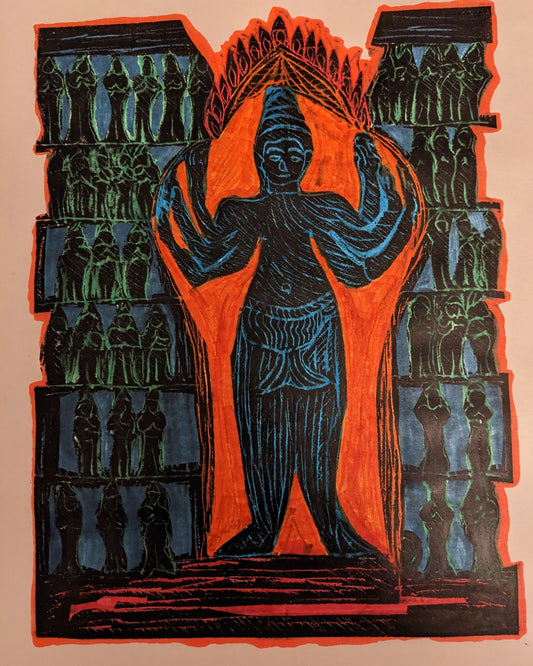 Vishnu Descending Original Print