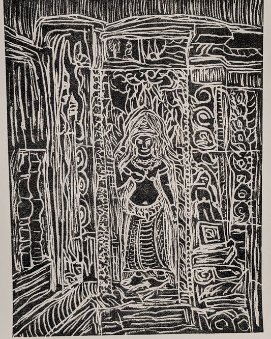 Apsara, Angkor Wat, Original Print