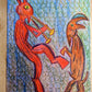 Pan Dancing With His Goat, 8x10 inch vinyl sticker