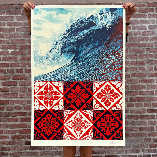 Wave of Distress, Shepard Fairey, Signed original lithograph