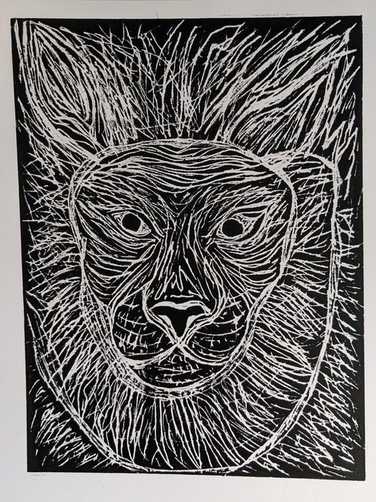 Lion Original Print