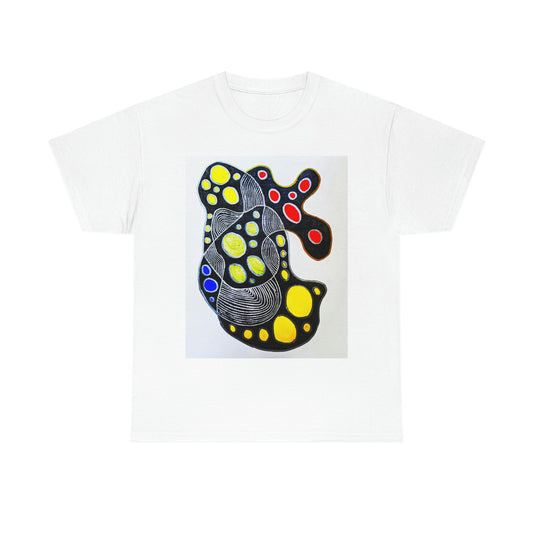 Colorful Organic Form Unisex Heavy Cotton Tee